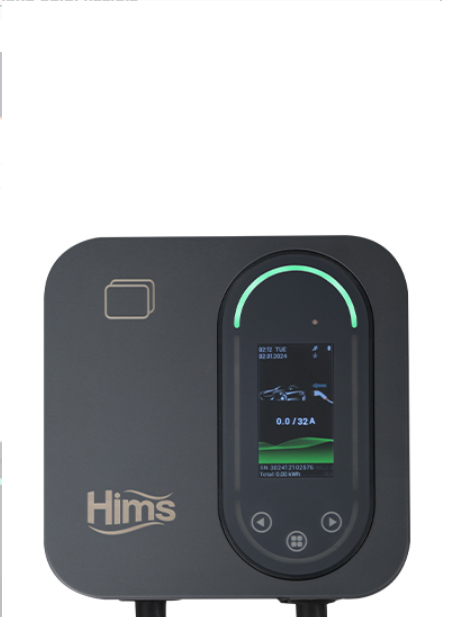 Hims HCDKS-22 22kW Tip 2 Soketli 5m Kablolu Siyah Smart Elektrikli Araç Şarj İstasyonu Hims 4