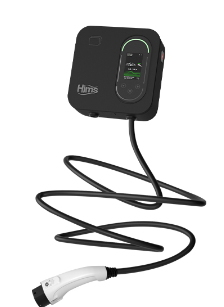 Hims HCDKS-22 22kW Tip 2 Soketli 5m Kablolu Siyah Smart Elektrikli Araç Şarj İstasyonu Hims 3
