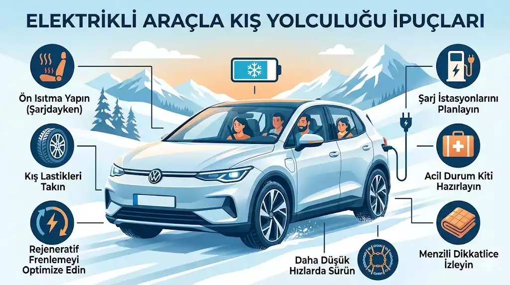 Elektrikli Araçla Kış Yolculuğu İpuçları